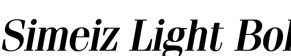 Simeiz Light Bold Italic Polices Telecharger
